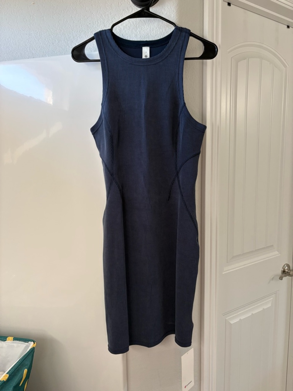 lululemon athletica Navy Ribbed Sleeveless Midi Dress